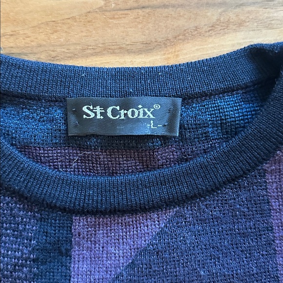 Vtg St Croix abstract 3D wool sweater - Picture 2 of 6